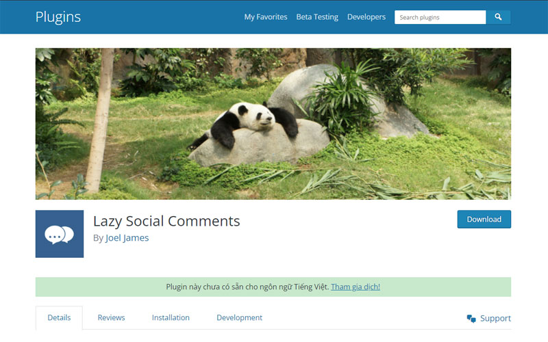 Lazy social comments plugin